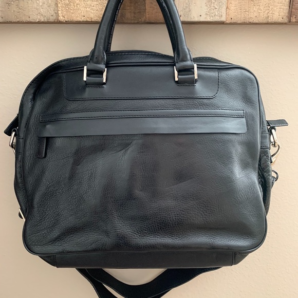 Cole Haan black leather briefcase - Picture 3 of 5